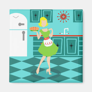 Retro kökmagnet magnet