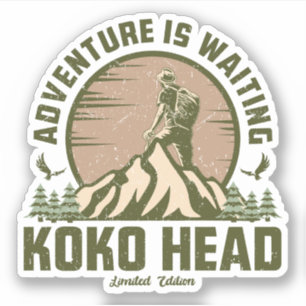Retro Koko Head Hike Klistermärken