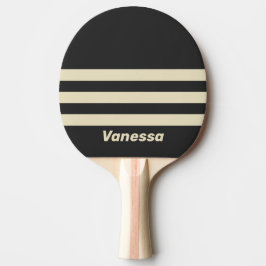 Retro Kol Tres tvärstripning med namn Pingisracket