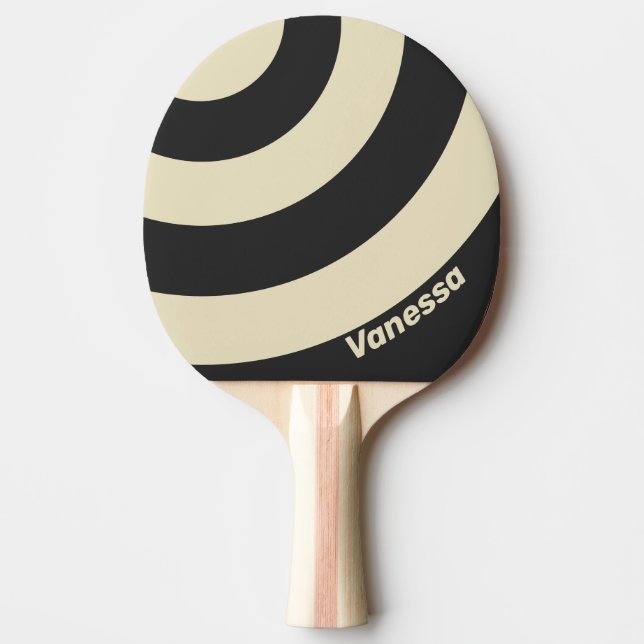 Retro Kol Tresirkels Streck med Namn Pingisracket (Framsidan)