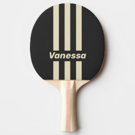 Retro Kol Trespeglar Randig med Namn Pingisracket