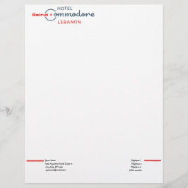 Retro kommendörhotell brevhuvud