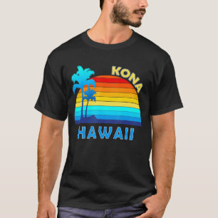 Retro Kona Hawaii Beach Summer Tropical Souvenir T Shirt