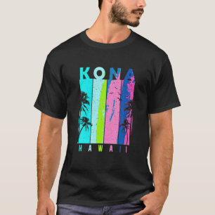 Retro Kona Hawaii Beach Summer Tropical Souvenir T Shirt