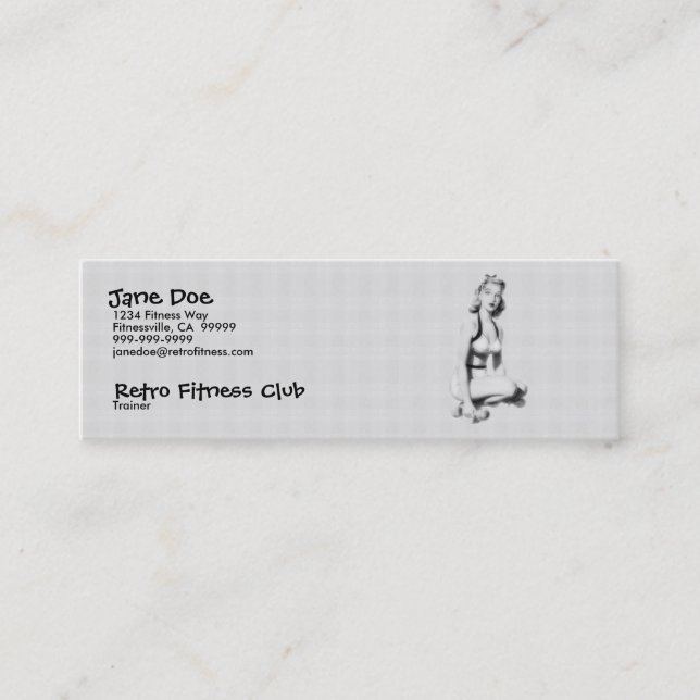 Retro kondition B/W Mini Visitkort (Framsida)