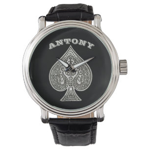 Retro konstnärlig pokeröverdängare av armbandsur