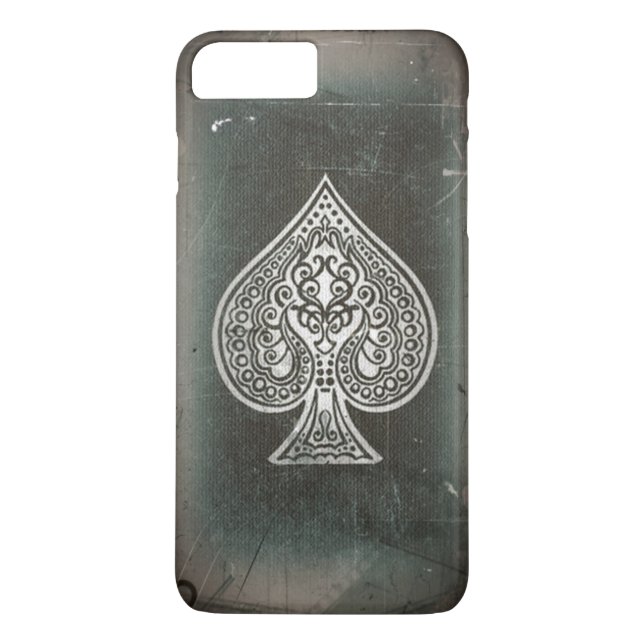 Retro konstnärlig pokeröverdängare för kall Grunge Case-Mate iPhone Skal (Baksida)