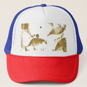 Retro konstnärlig streetwear truckerhatt keps