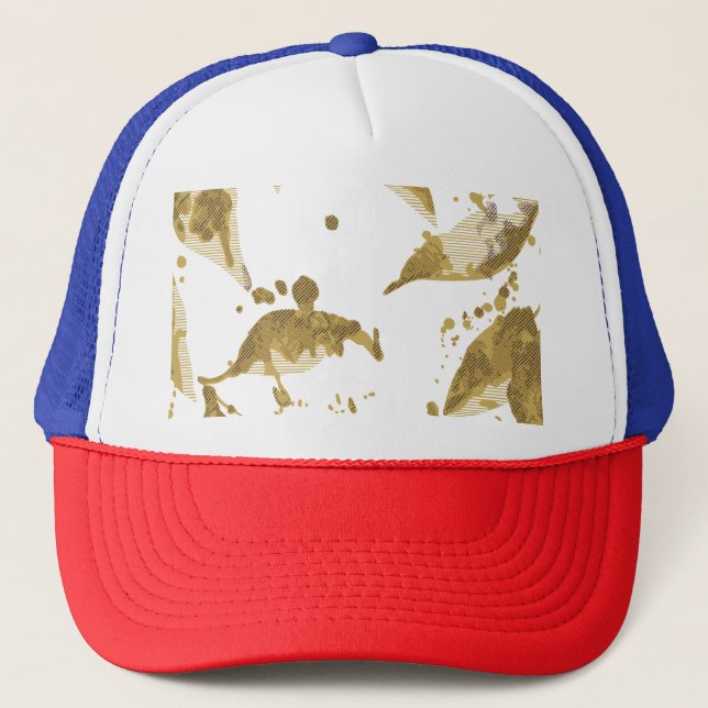 Retro konstnärlig streetwear truckerhatt keps (Framsida)
