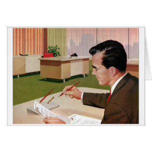 Retro kontor - I'm sort av en stor Hälsningskort