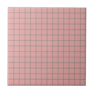 Retro kontrollerad Grönt för Rosa- och lagringskon Kakelplatta