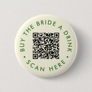 Retro Köp ett Drink Bachelorette Party QR Knapp