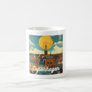 Retro Köpenhamn Skyline Kaffemugg