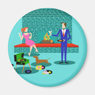 Retro koppla ihop med hundrundamagneten magnet