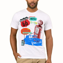 retro körande tshirt för rutt 66