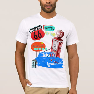 retro körande tshirt för rutt 66 tröja