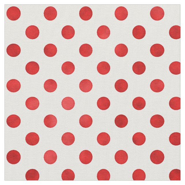 Retro kornröd vit polka dots mönster tyg (Närbild)