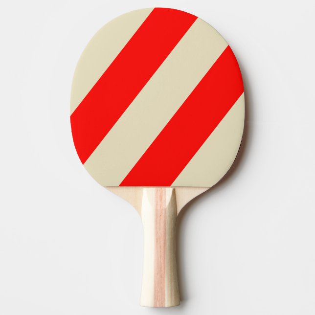 Retro Körsbär Tre Feta Ränder Pingisracket (Framsidan)