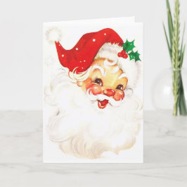 Retro kort för Santa julhälsningar