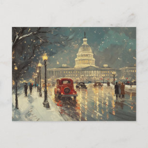 Retro-kort för Vintage för Byggnad i Washington DC Vykort