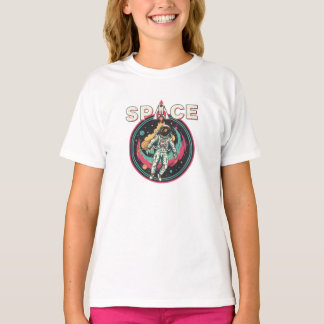 Retro Kosmisk Astronaut Rymdkonst T Shirt