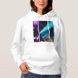 Retro Kosmisk Multiversum Galaktisk Grafik Hoodie T Shirt