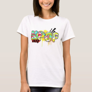 Retro KPOP inspirerad skjorta för popkonstgrafitti T Shirt