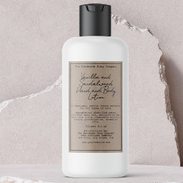 Retro Kraft Watersecure Cosmetics Flaska-etikett Vinetikett