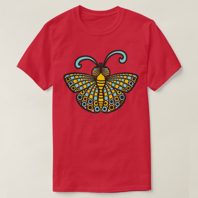 Retro Kryp Butterfly T Shirt (Design framsida)