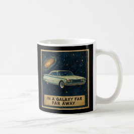 Retro kryssare i djupet rymden kaffemugg
