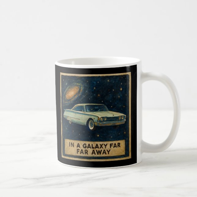 Retro kryssare i djupet rymden  kaffemugg (Höger)