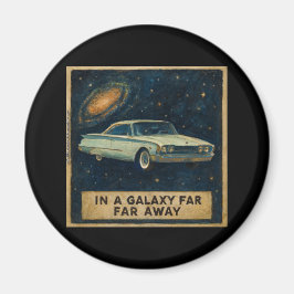 Retro kryssare i djupet rymden magnet