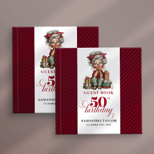 Retro kul 50-års gästbok med udda design