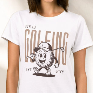 Retro Kul Humor Brun Personlig Golf Fru T Shirt