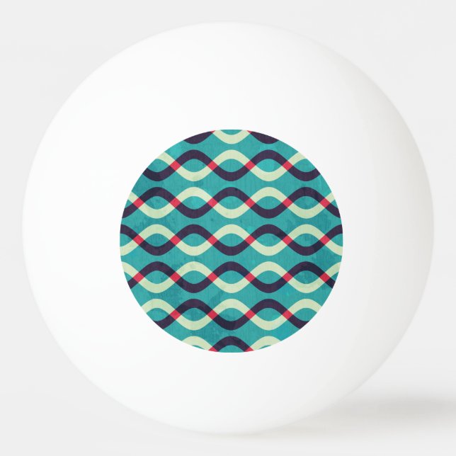 Retro Kurvor: Grunge Mönster Effect. Pingisboll (Framsidan)