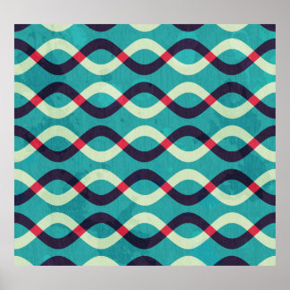 Retro Kurvor: Grunge Mönster Effect. Poster