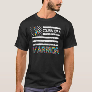 Retro Kusin Till En Warrior Autism Medvetenhet Dag T Shirt