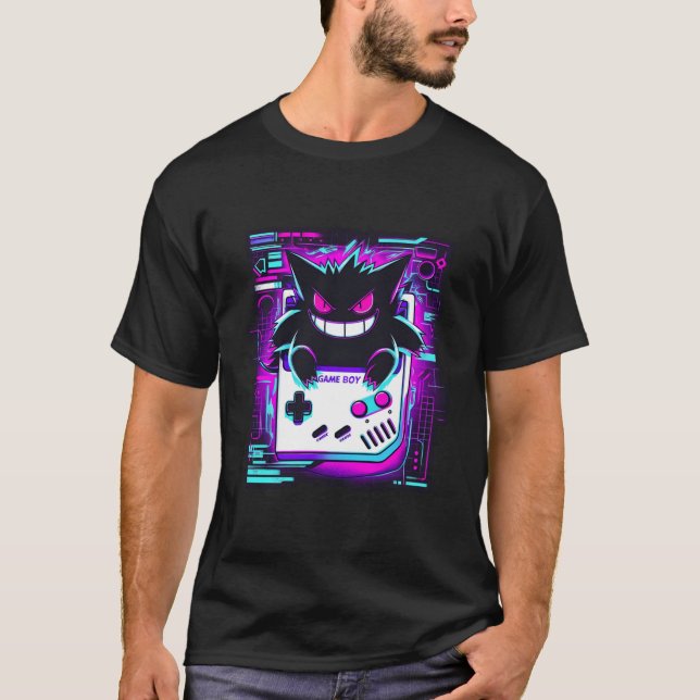 Retro kuslig pojke flicka t shirt (Framsida)
