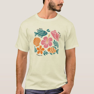 Retro kustnära sommaröns paradis t shirt