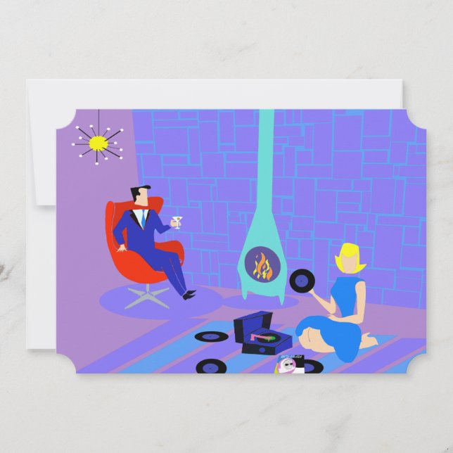 Retro kväll på hemsidan inbjudningar (Framsida)