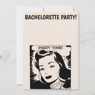 RETRO KVINNA MOGENKÅNS INVITATION TILL SÄLLSKAPSFE INBJUDNINGAR