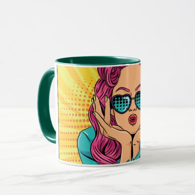 Retro-kvinna Mugg (Framsida vänster)