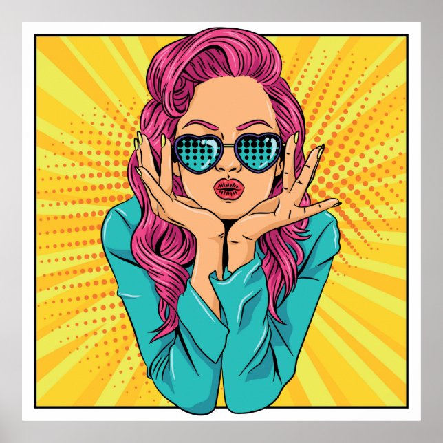 Retro-kvinna Poster (Framsidan)