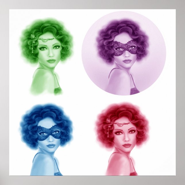 Retro-kvinnor Poster (Framsidan)