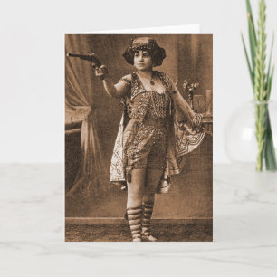 Retro kvinnor Sideshow Elly De Sarto för vintage Kort