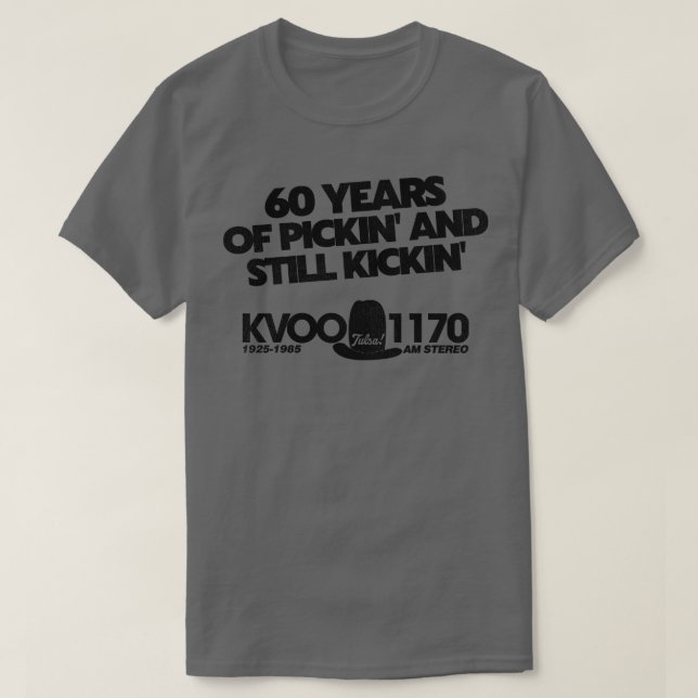 Retro KVOO 1170 Tulsa Radio Station T Shirt (Design framsida)