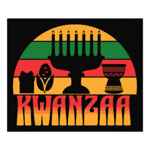 Retro Kwanzaa Fototryck