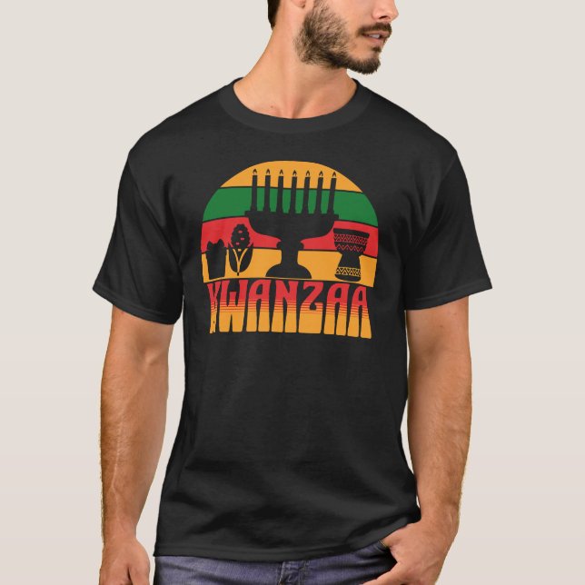 Retro Kwanzaa T Shirt (Framsida)