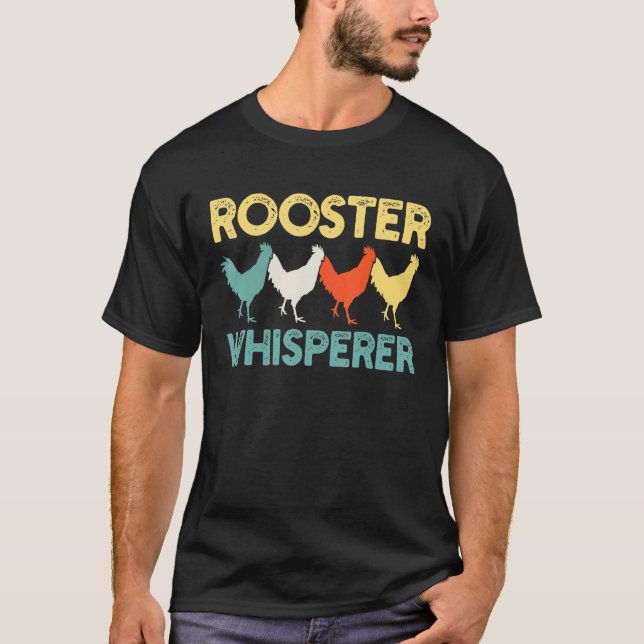 Retro Kyckling Tupp T Shirt (Framsida)