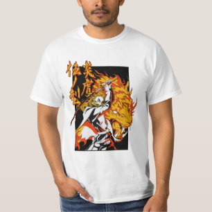 Retro kyojuro rengoku anime t shirt